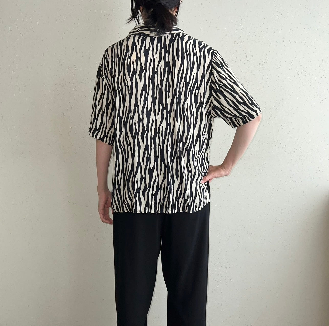 90s Rayon Pattern Printed Shirt
