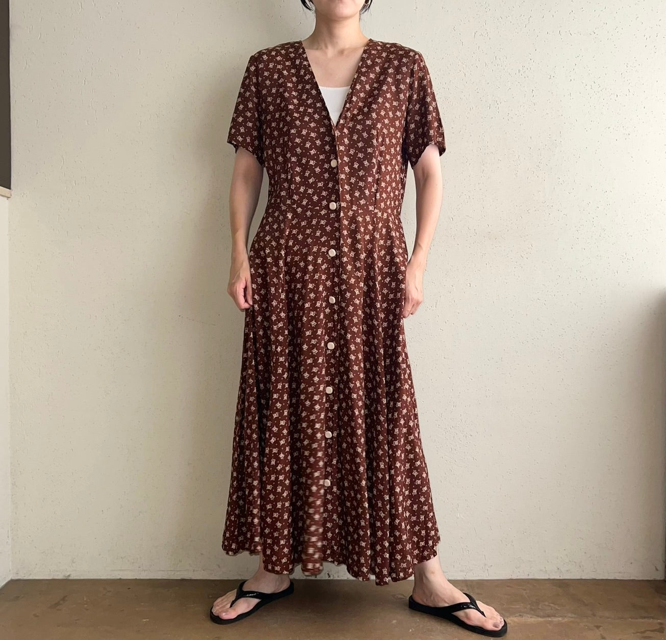 90s EURO Printed Dress