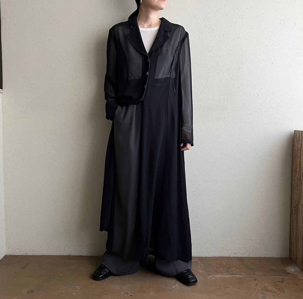 90s EURO Black Sheer Dress