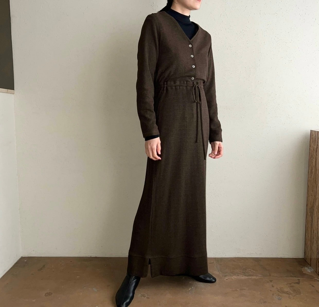 90s Brown Rayon Two-Piece Made in USA