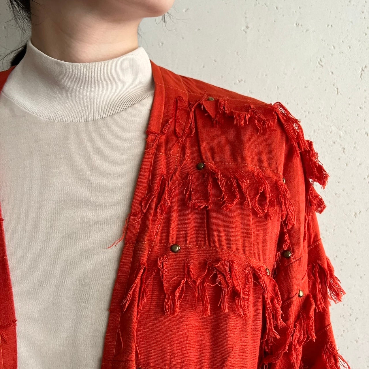 80s Rayon Fringe Jacket