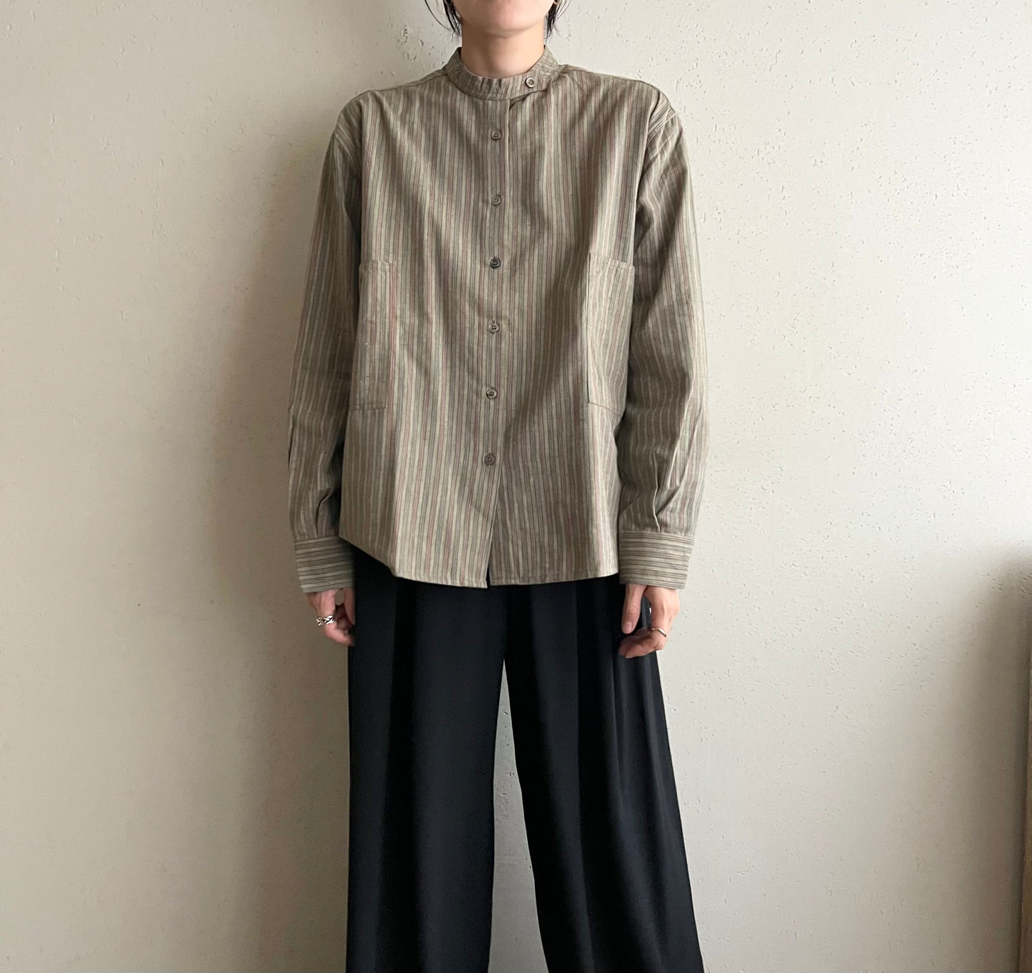 90s Striped Shirt Made in Italy Dead Stock
