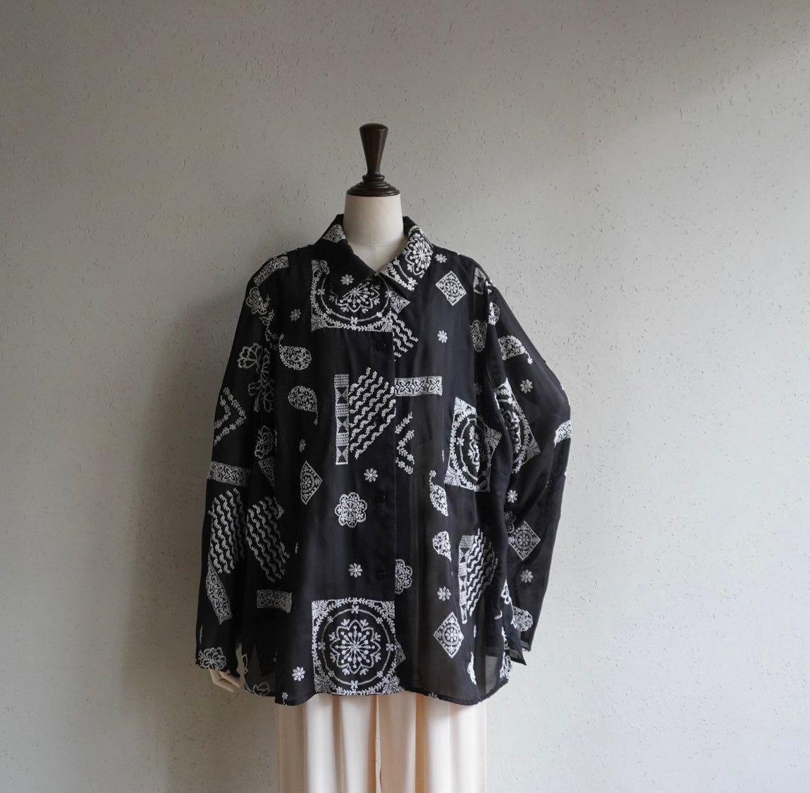 Embroidery Sheer Shirt