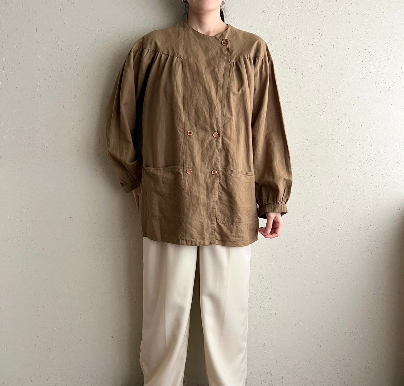 80s Design Blouse,Light Jacket