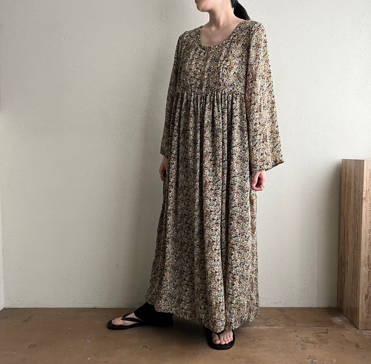 80s Printed Dress Made in New Zealand