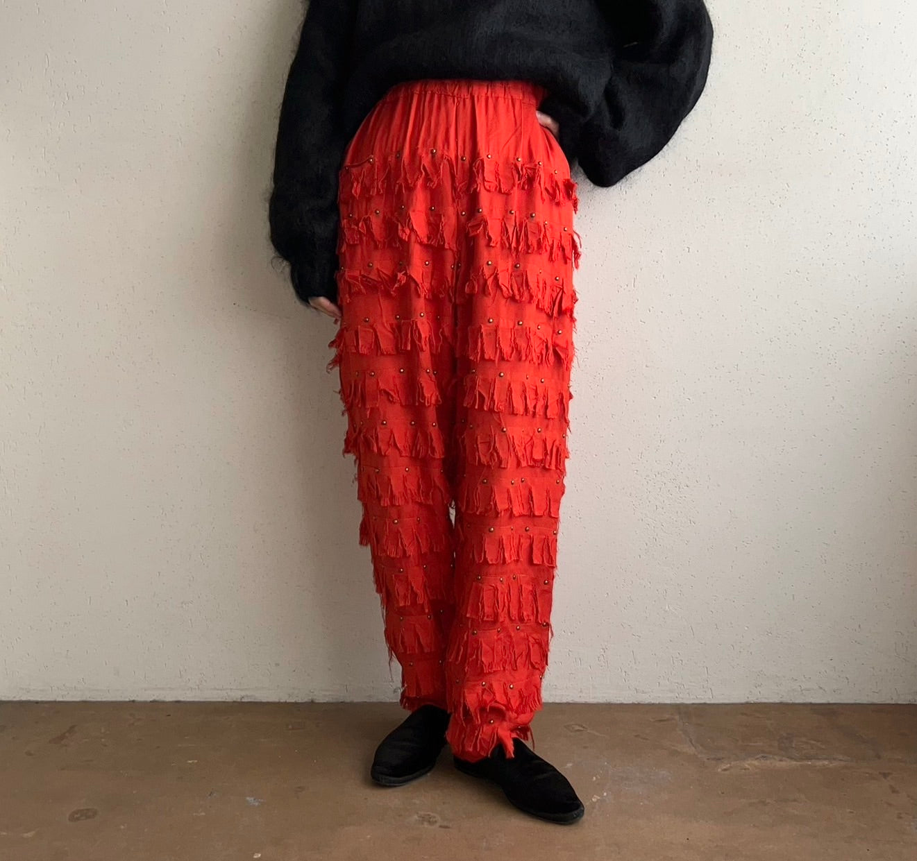 80s Rayon Fringe Pants