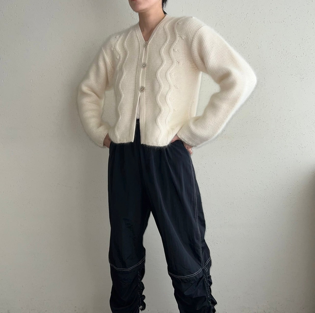 90s Angora Mohair Knit Cardigan Made in Spain