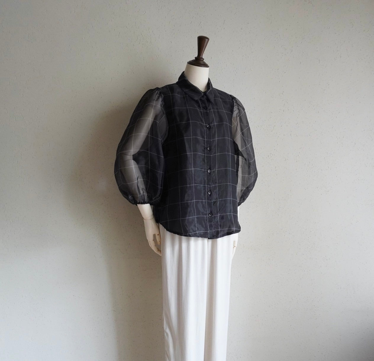 90s Black Sheer Shirt Product in Italy