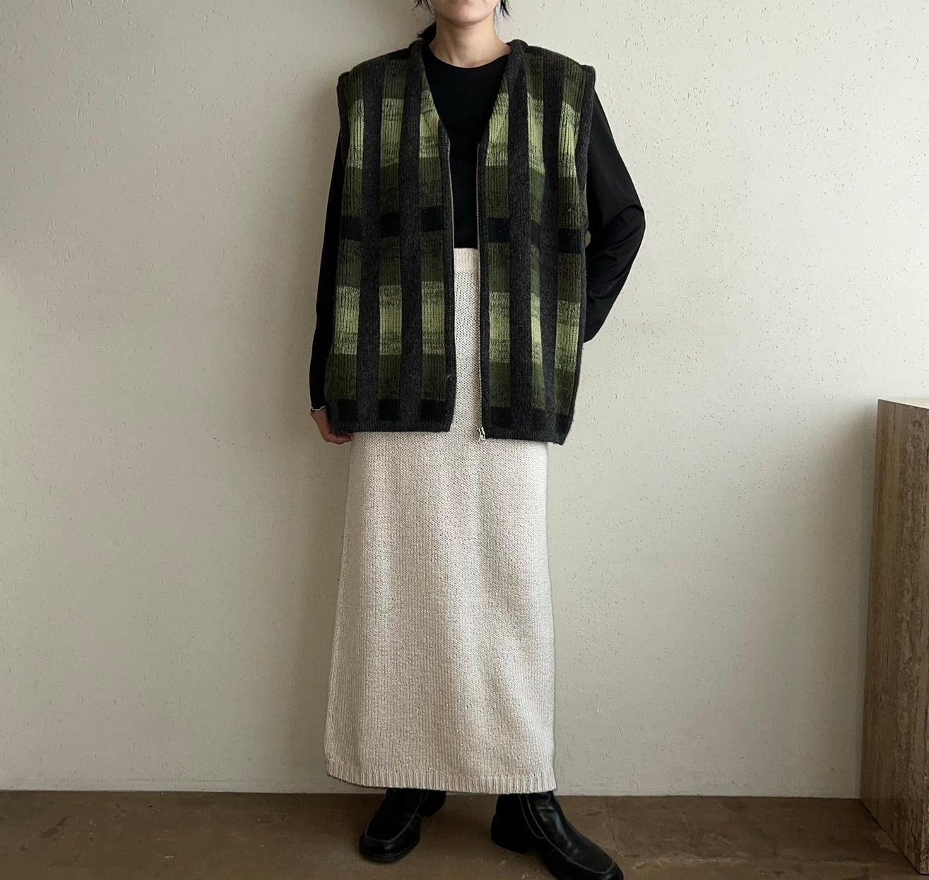 90s Zipped Knit Vest Made in Italy
