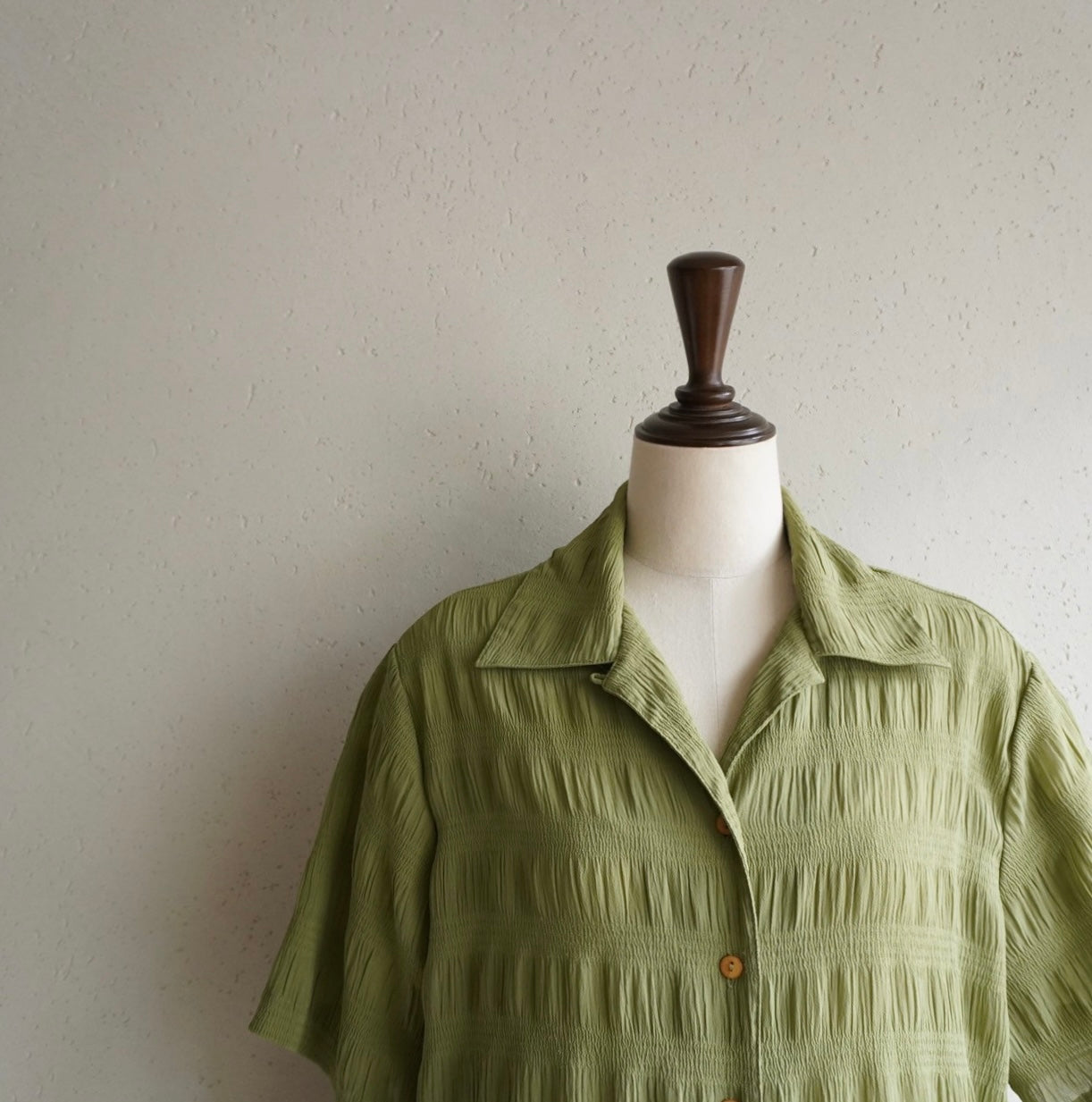 90s Pleat Green Shirt