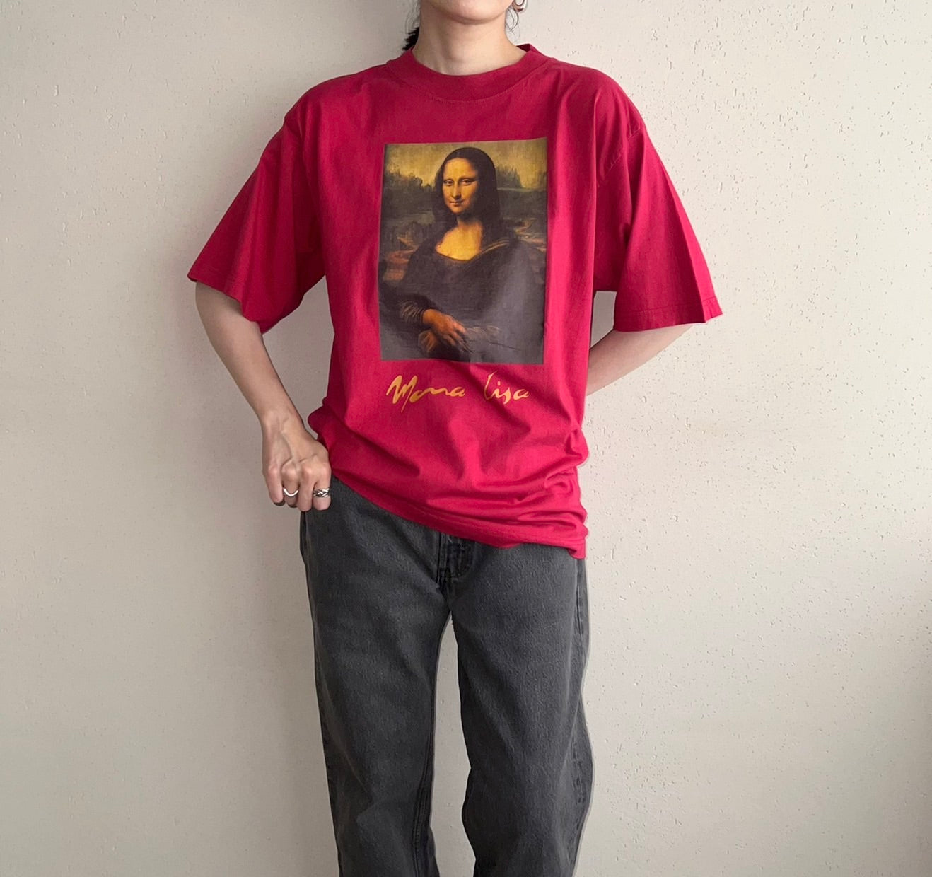 90s EURO "Mona Lisa" Printed T-shirt