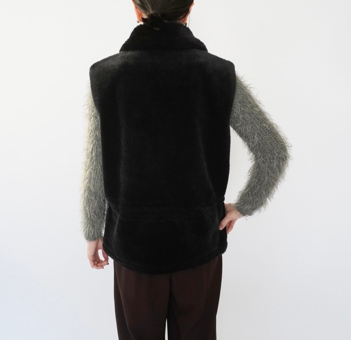 90s Fluffy Fleece Vest