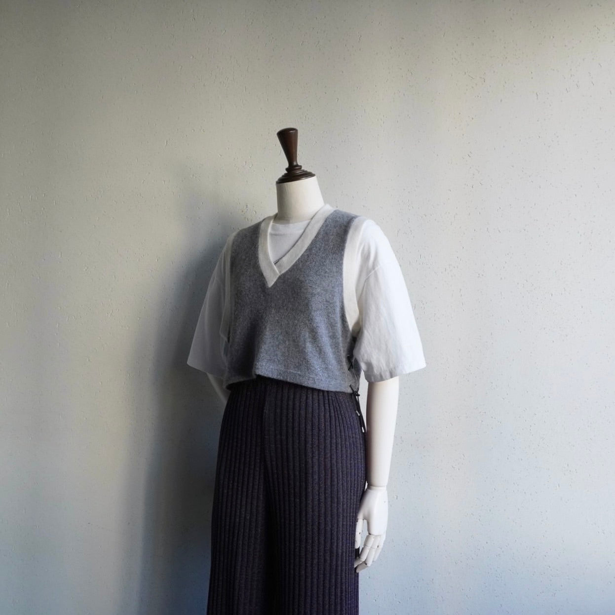 90s EURO Lace Up Knit Vest