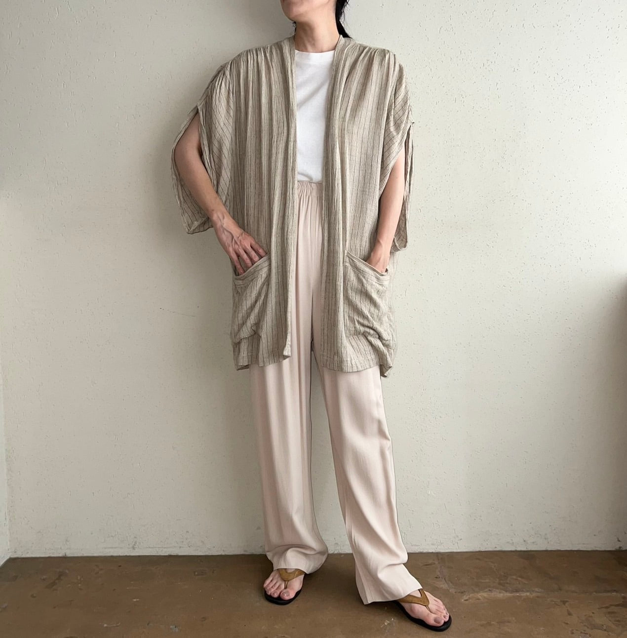 90s Striped Robe Made in USA