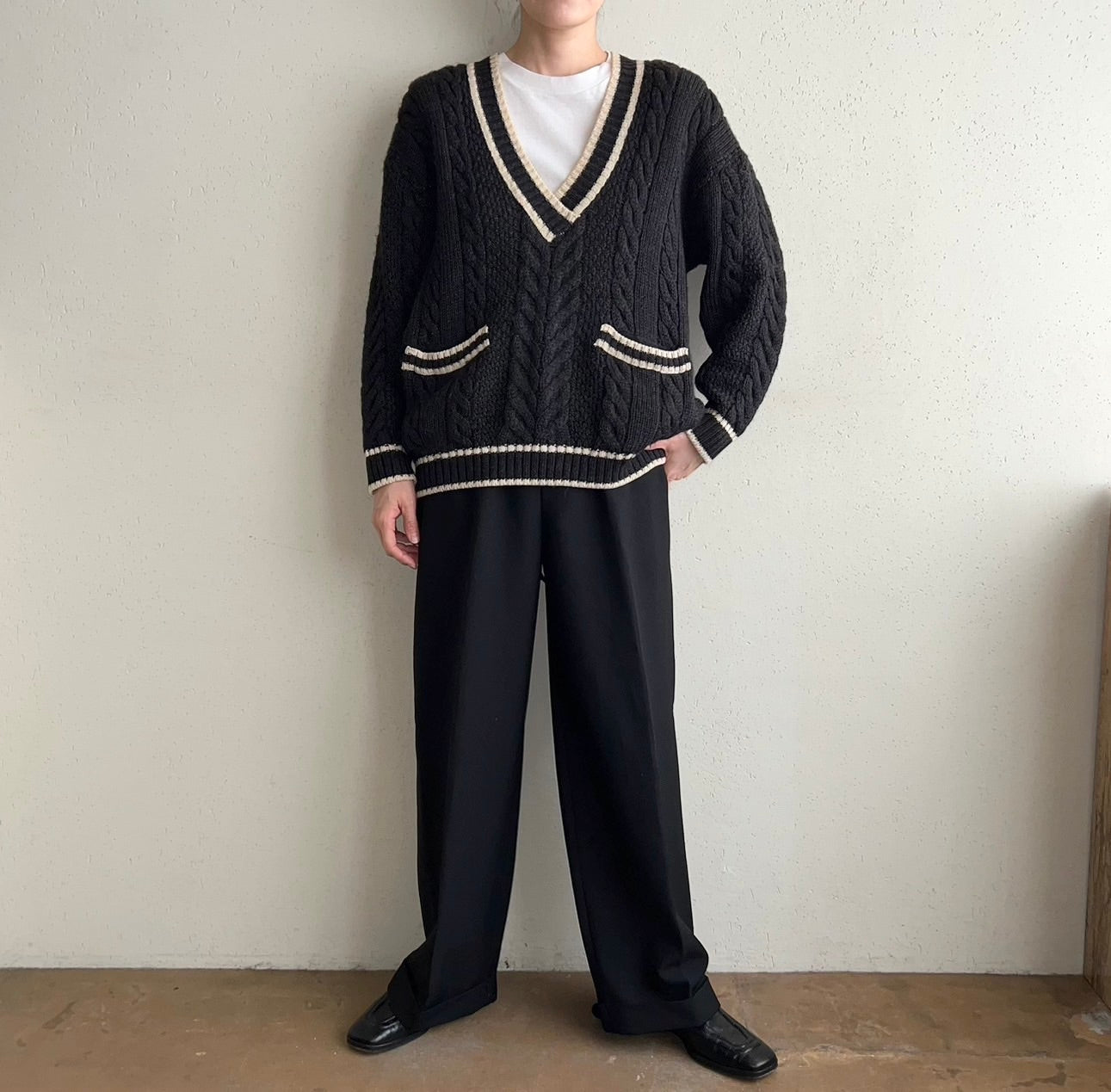 90s V Neck Knit Made in Italy