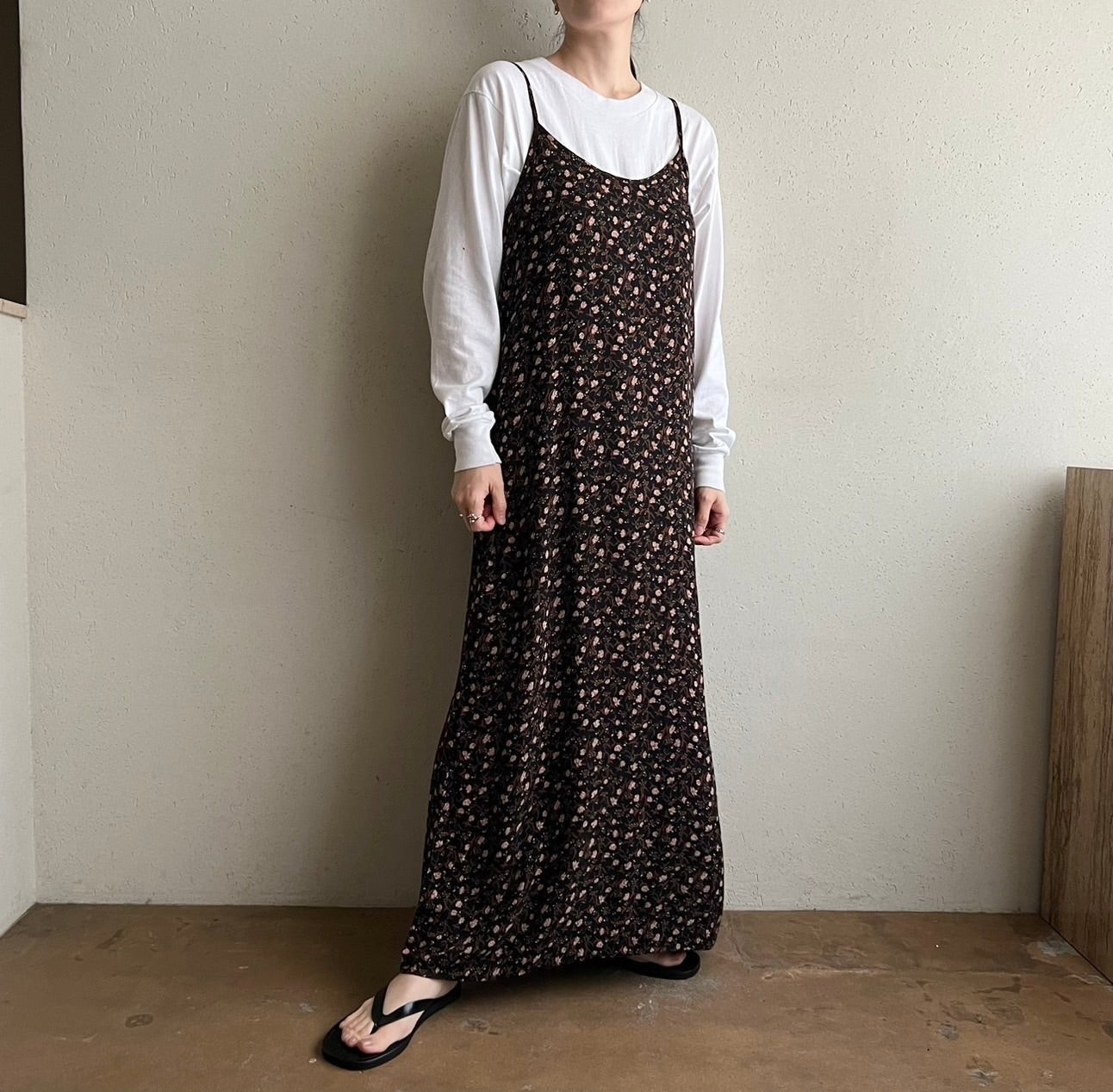 90s Printed Rayon Dress Made in USA