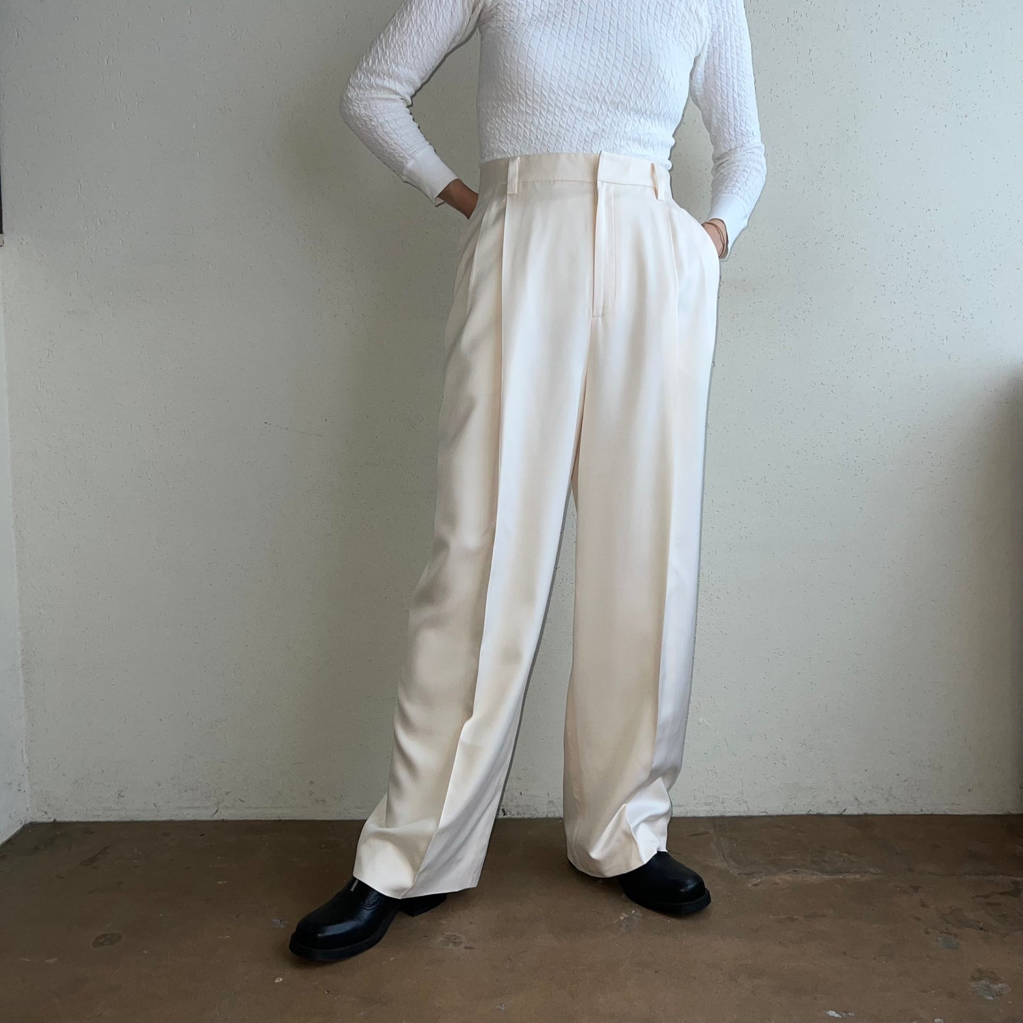 90s Silk Wide Pants