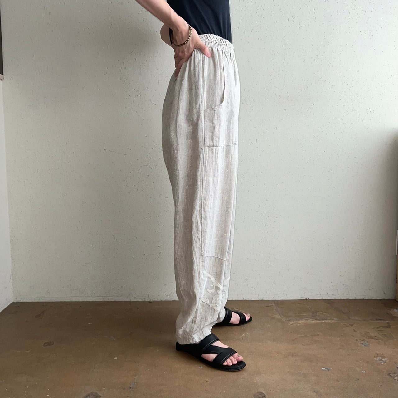 90s Lace Design Pants Made in Italy
