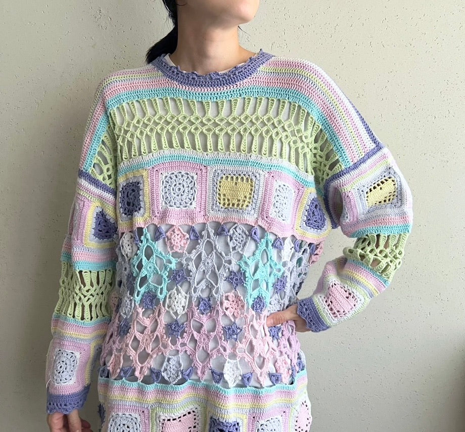 EURO Crochet Knit Top