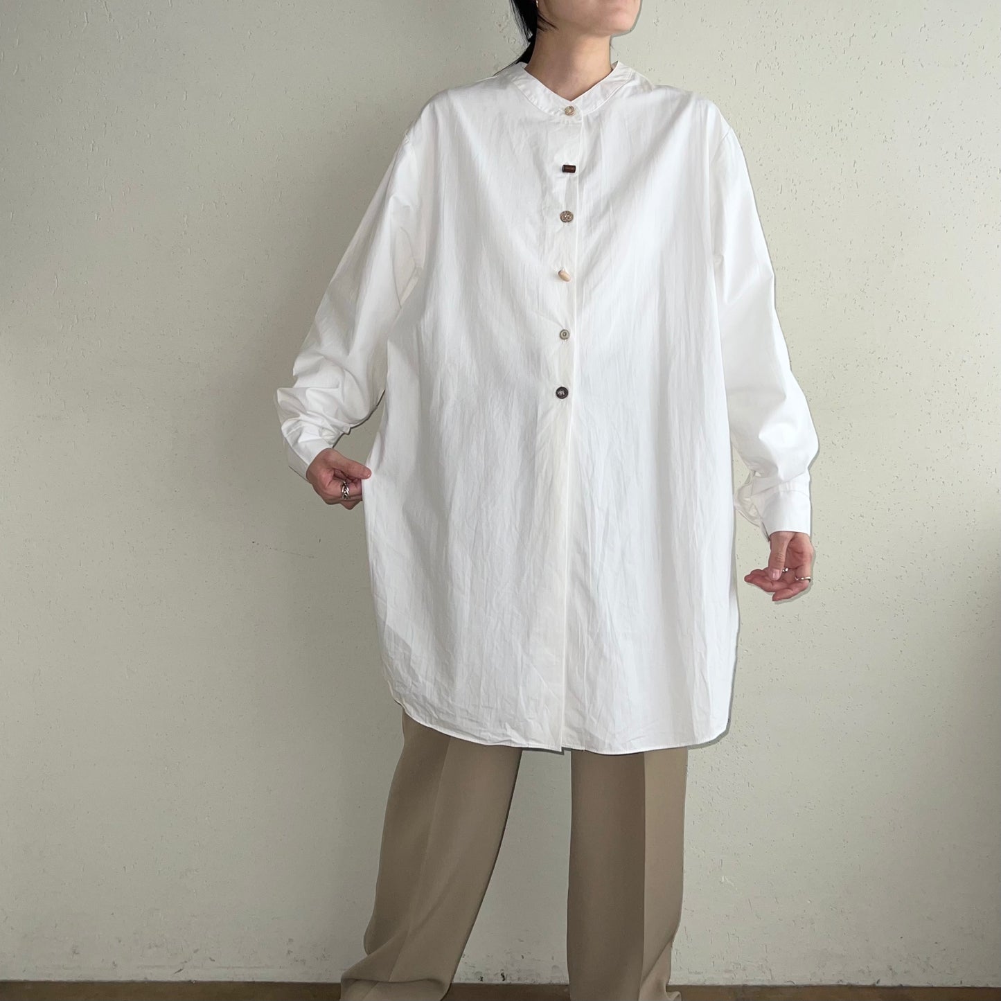 90s White Cotton Shirt Made in USA