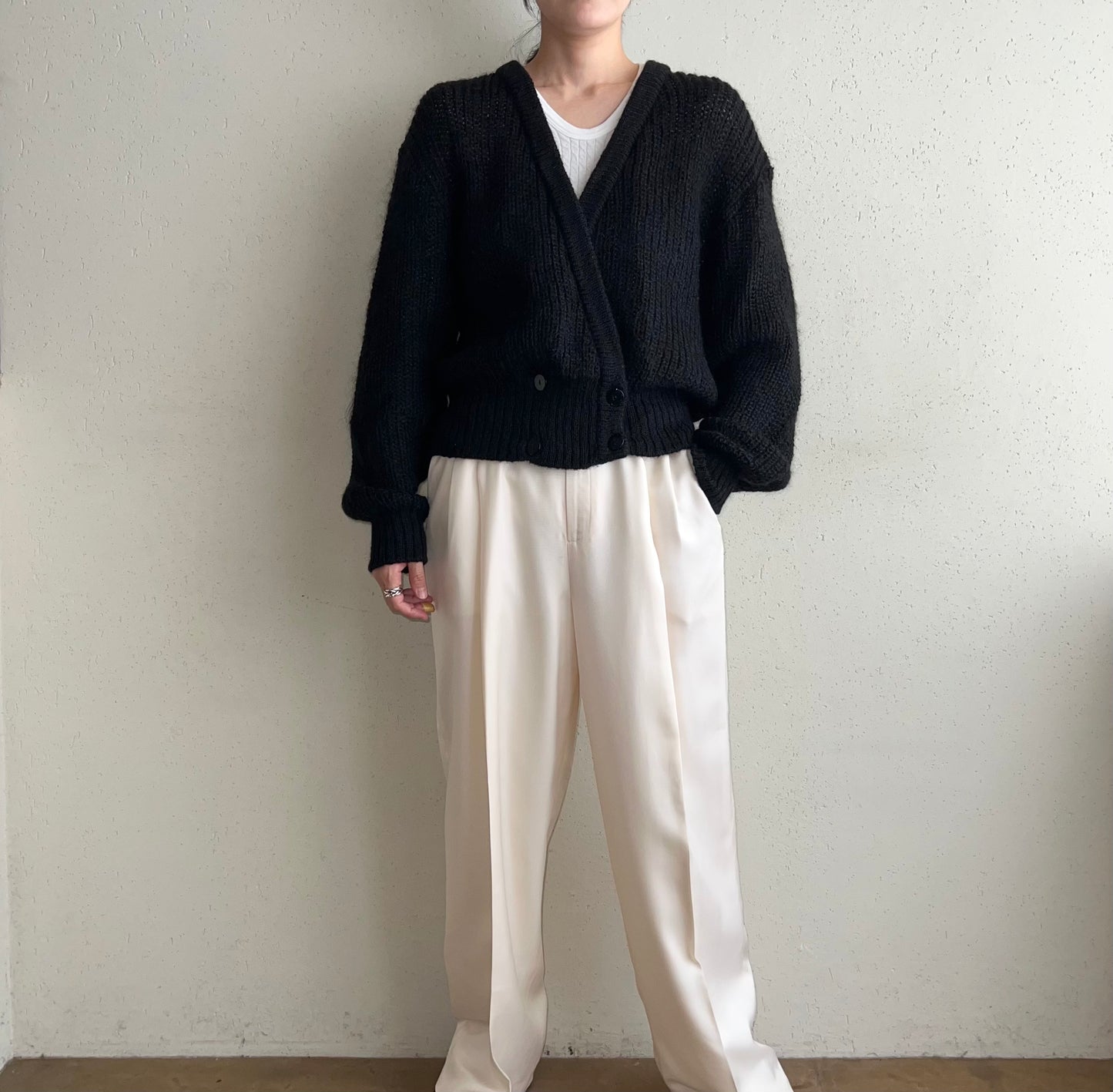 90s Mohair Knit Cardigan Made in UK