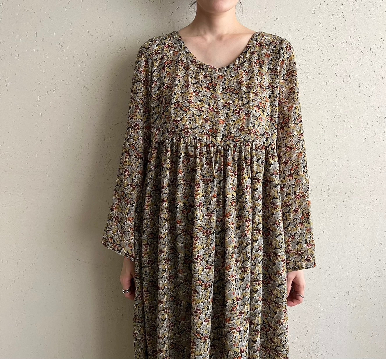 80s Printed Dress Made in New Zealand