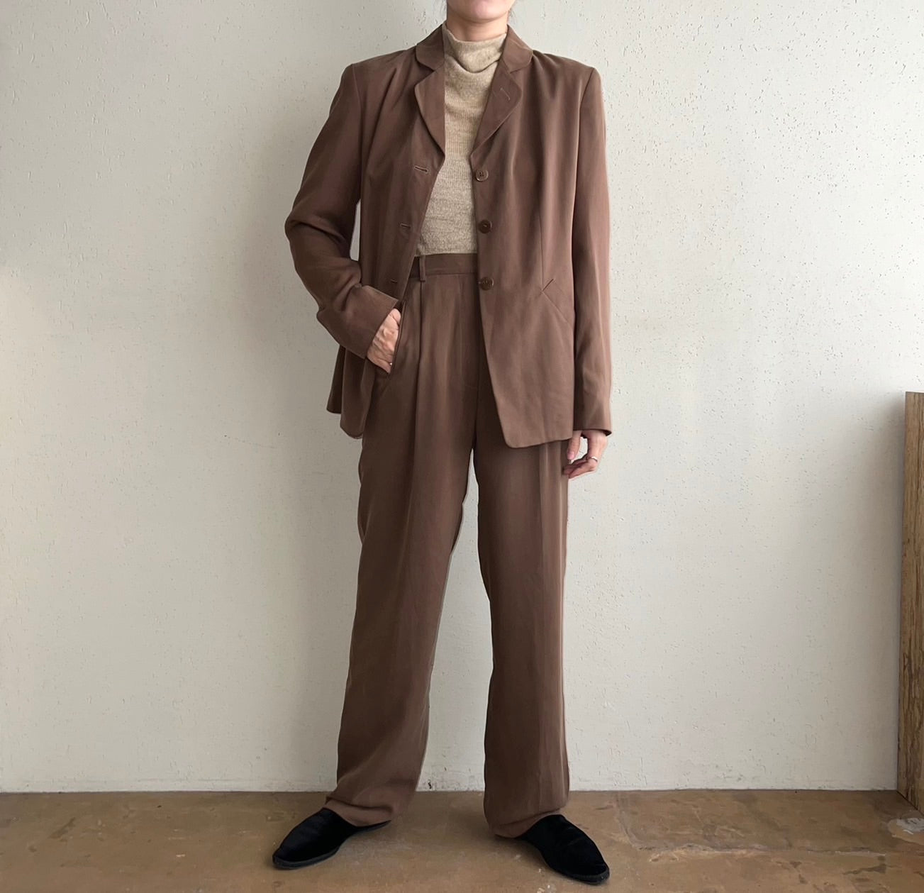90s "ANN TAYLOR" Silk Two-Piece