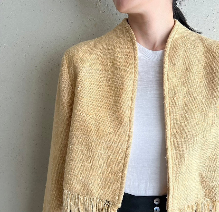 80s Fringe Cropped Jacket Made in USA