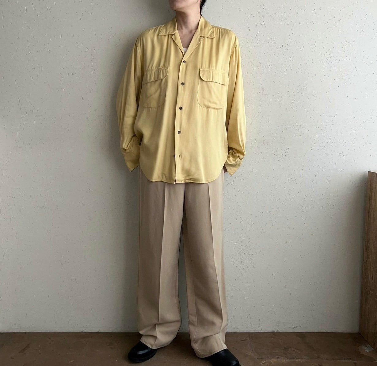 90s " Ralph Lauren" × "BERGDORF GOODMAN"Rayon Shirt