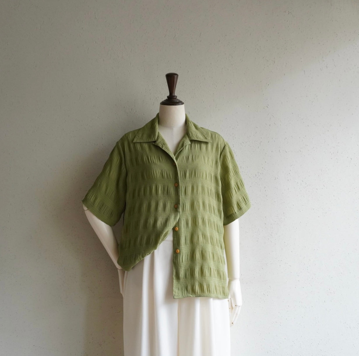 90s Pleat Green Shirt