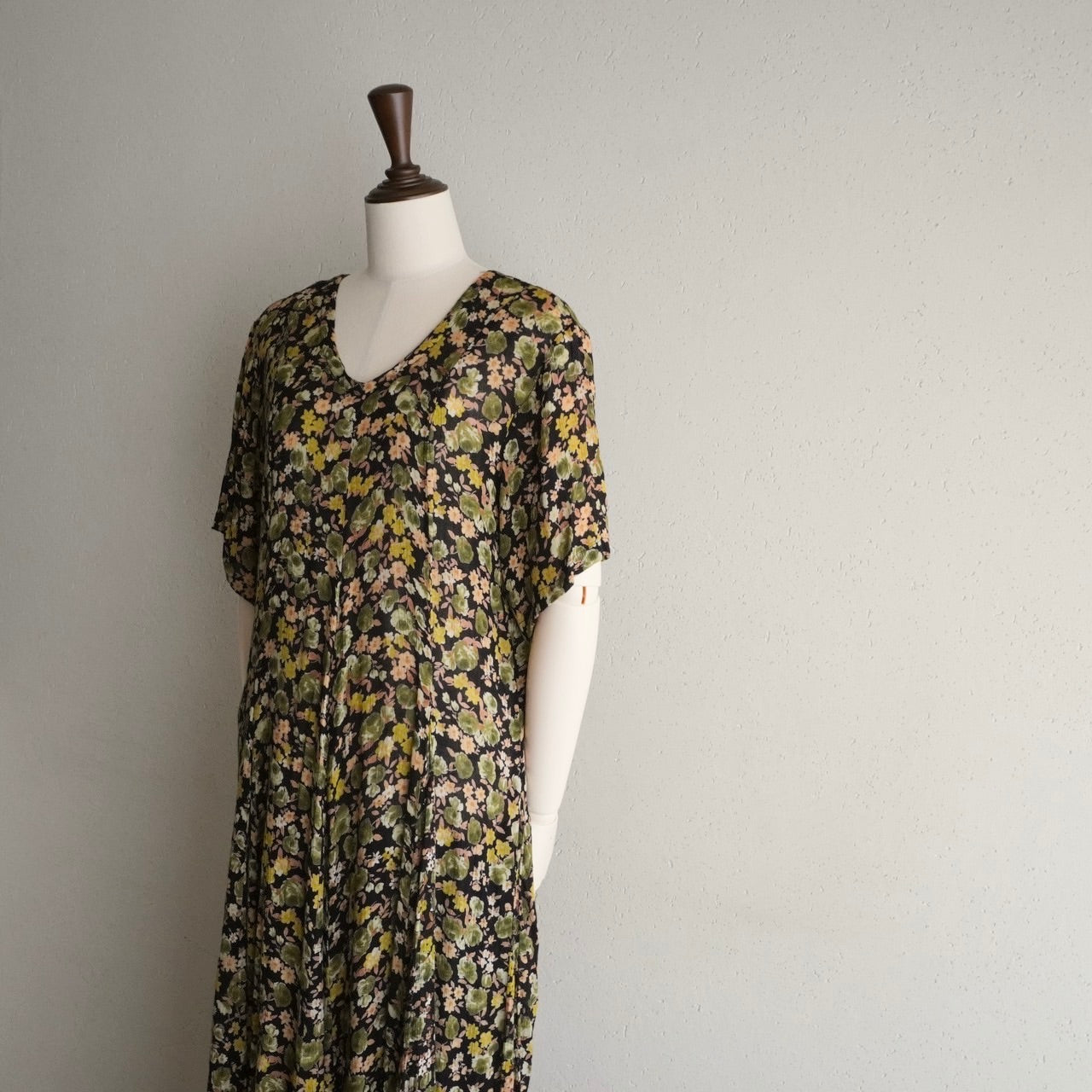 90s Printed Rayon Dress