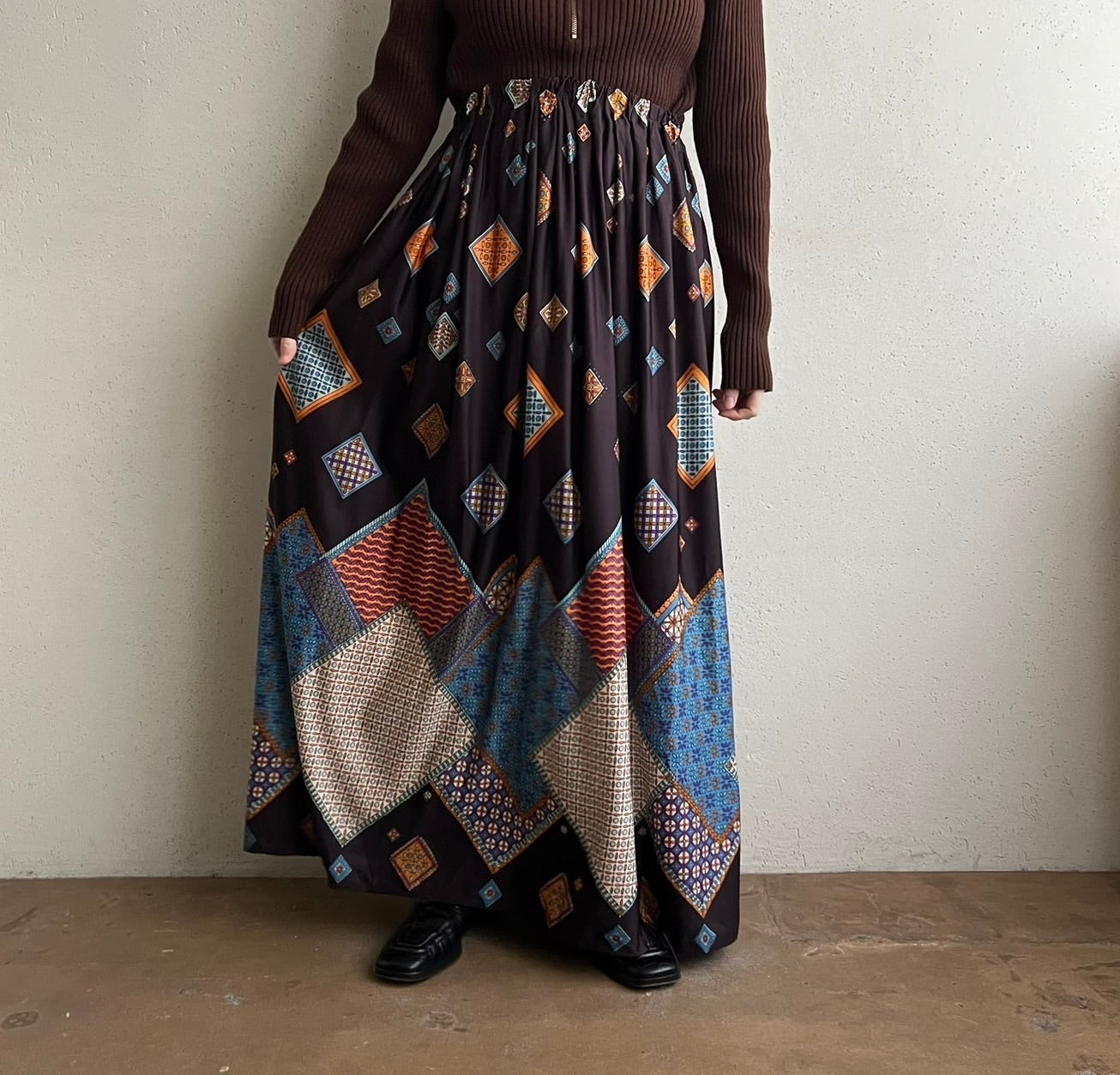70s Printed Skirt