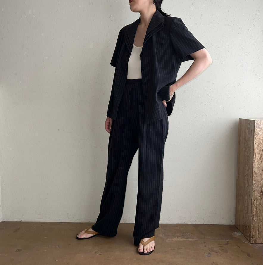 80s "DANNT & NICOLE" Striped Two-Piece