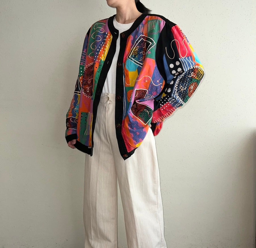 80s Cotton Design Jacket Made in USA