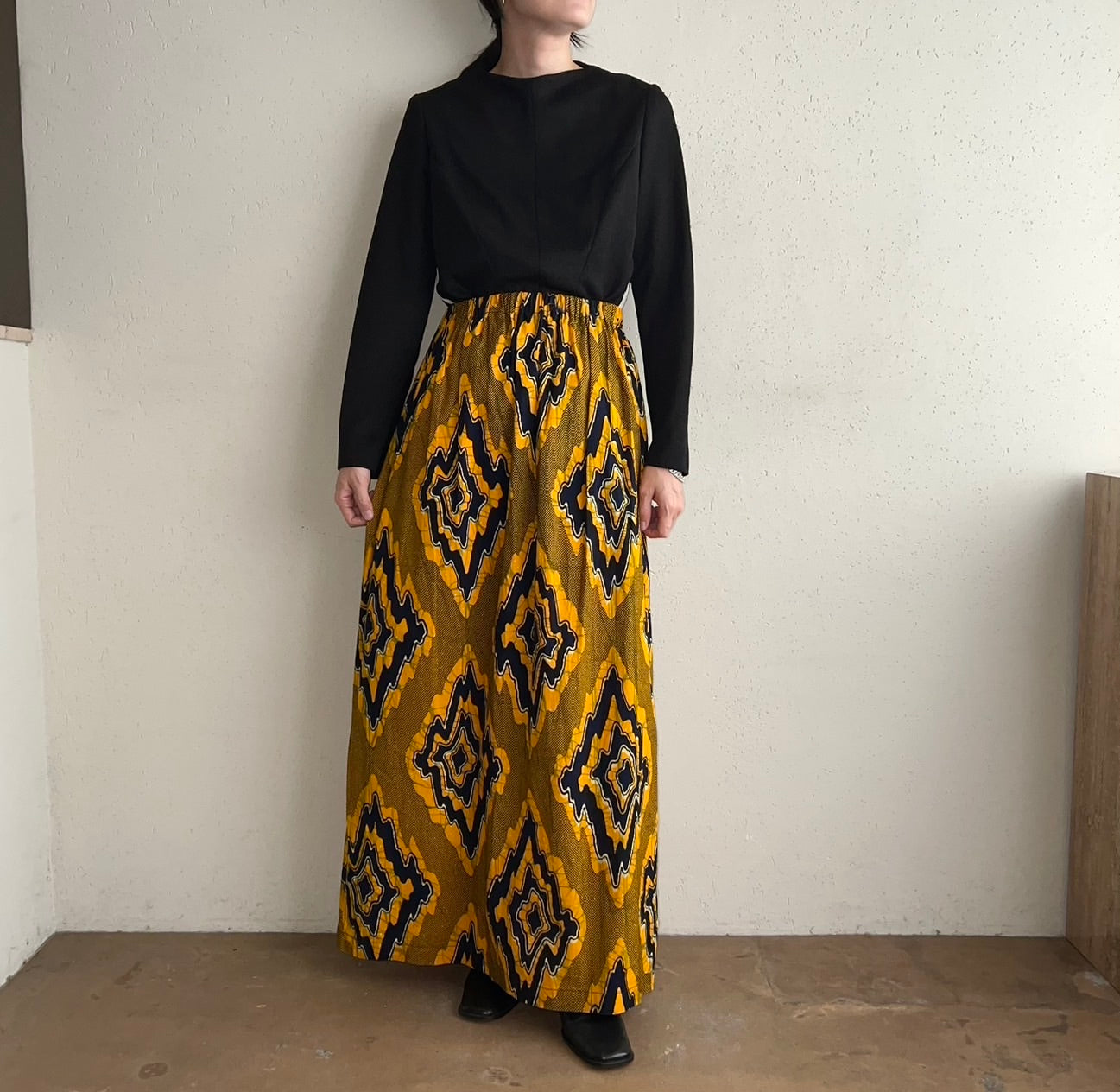 70s Printed Maxi Skirt