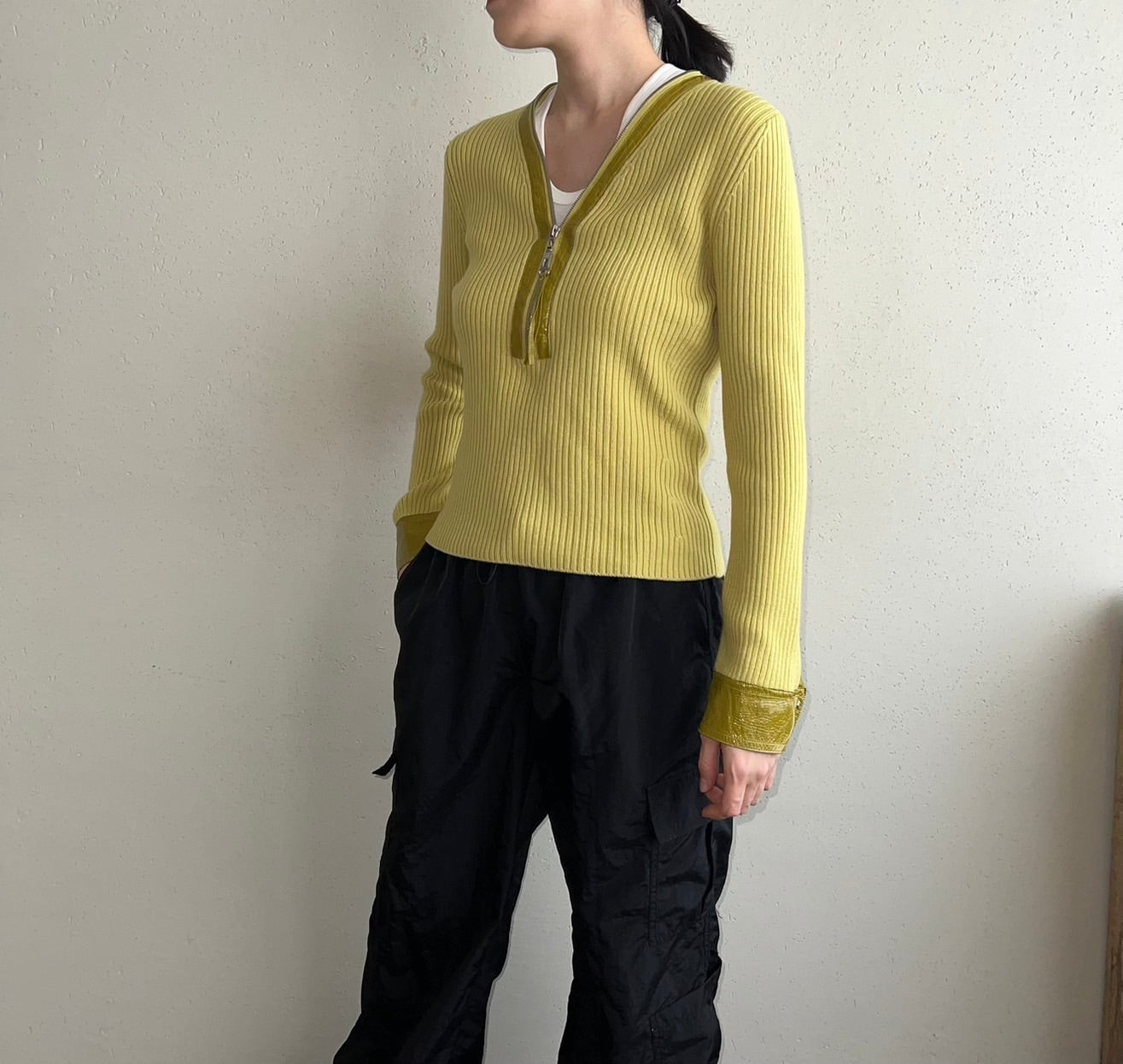 90s EURO Design Ribbed Top