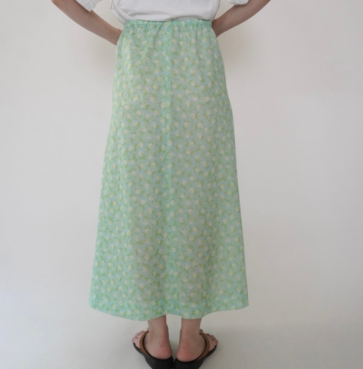 80s Floral Print Skirt