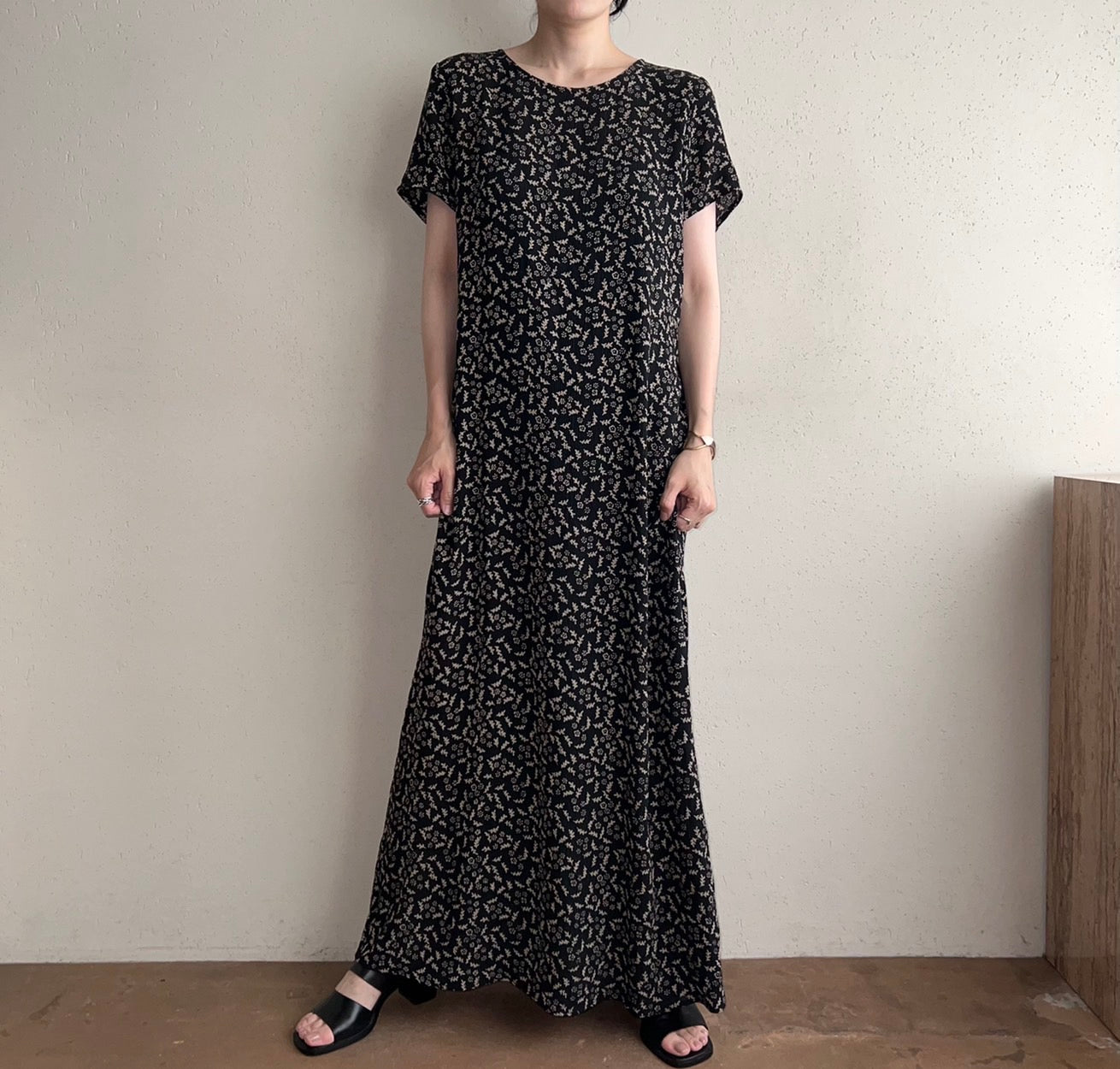 90s Silk Printed Dress