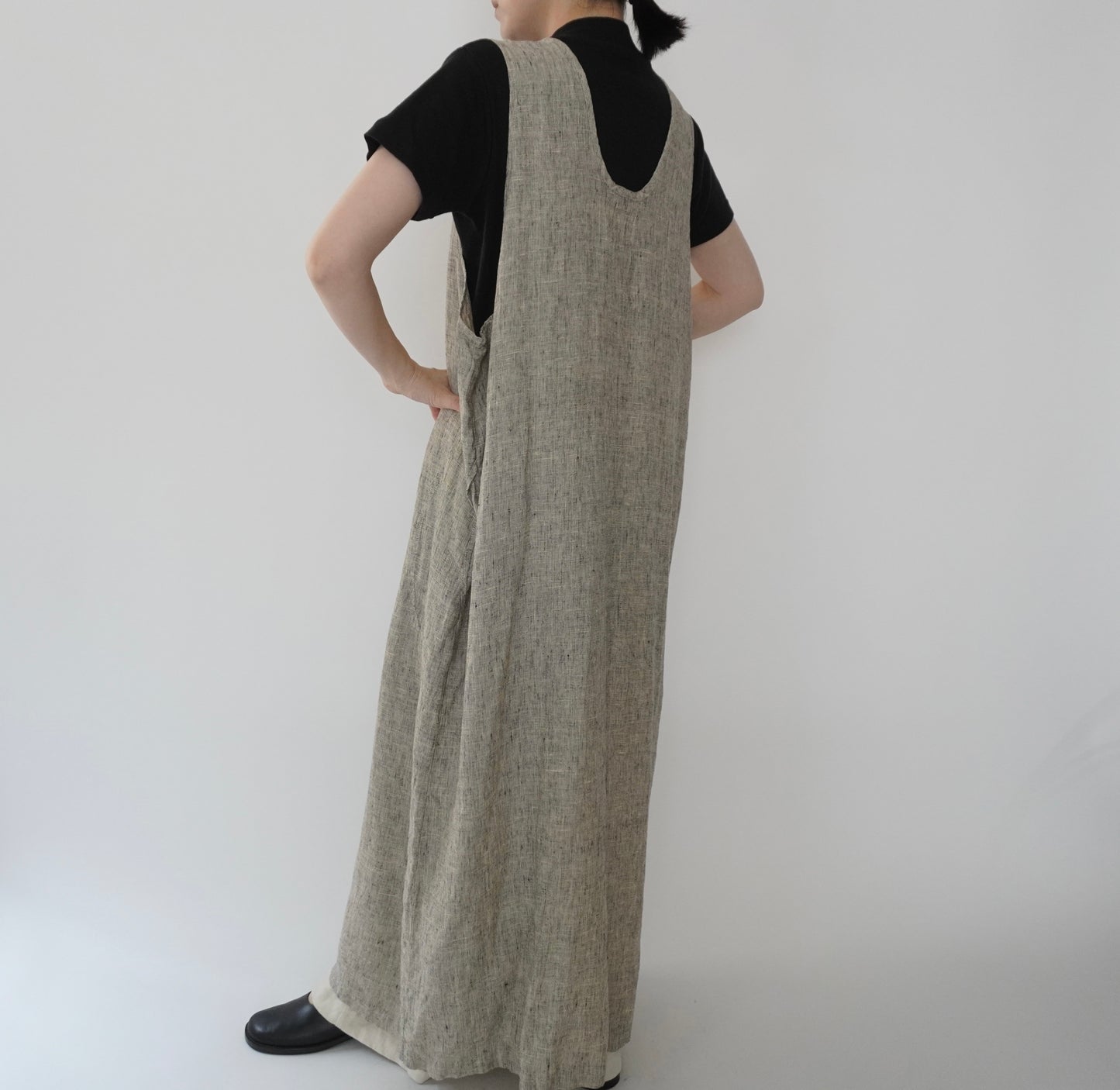90s FLAX by jeanne engelhart Linen Dress