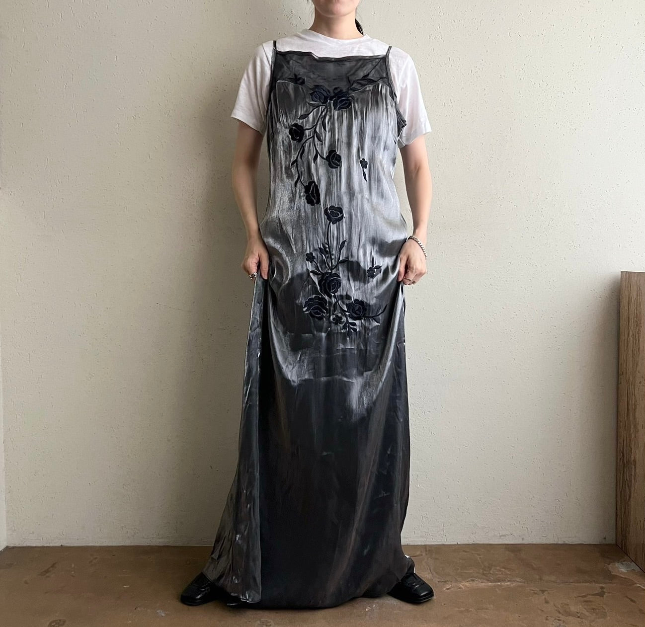 90s Shiny Maxi Dress Made in Canada