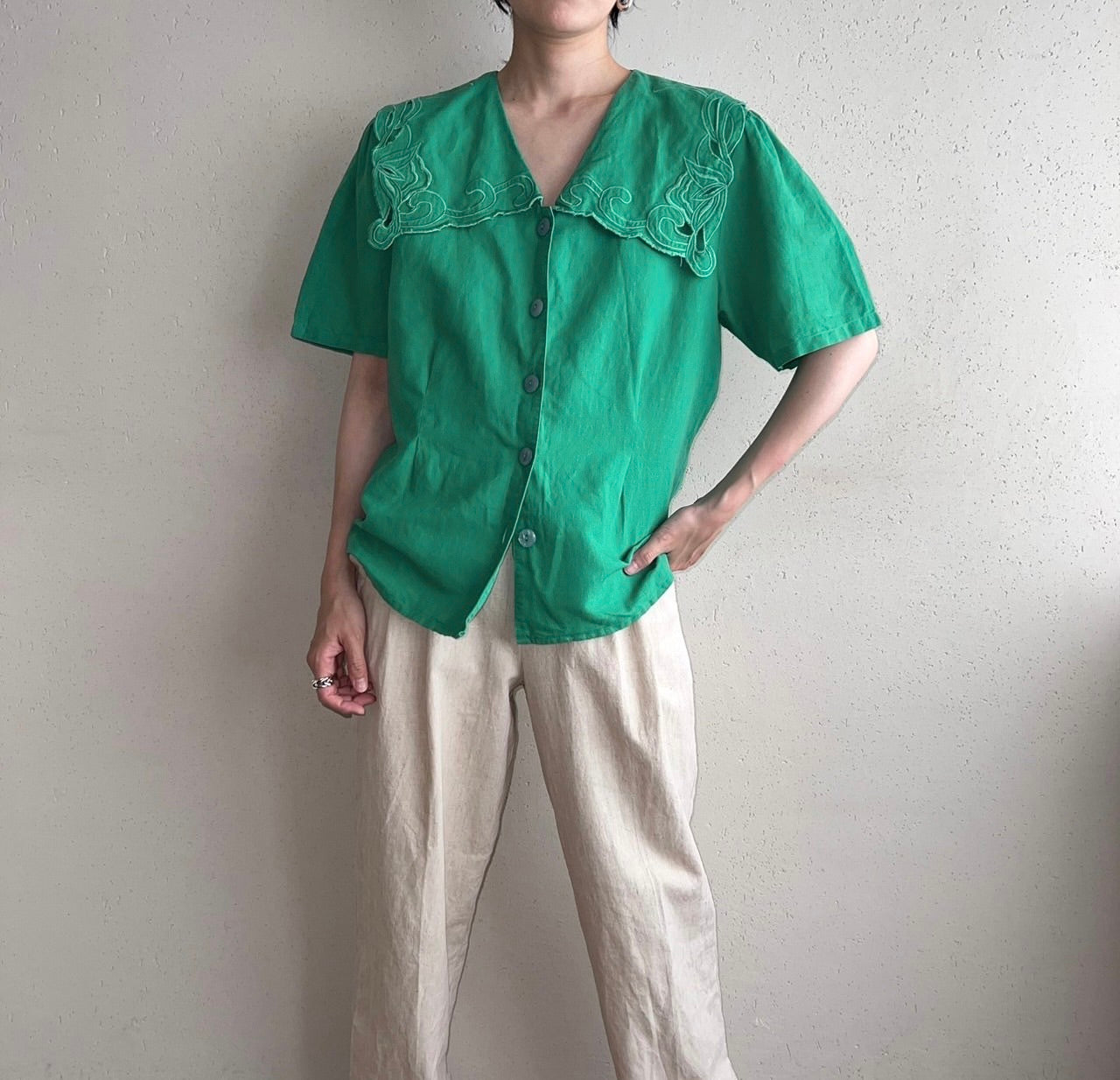 90s Design Ramie Blouse