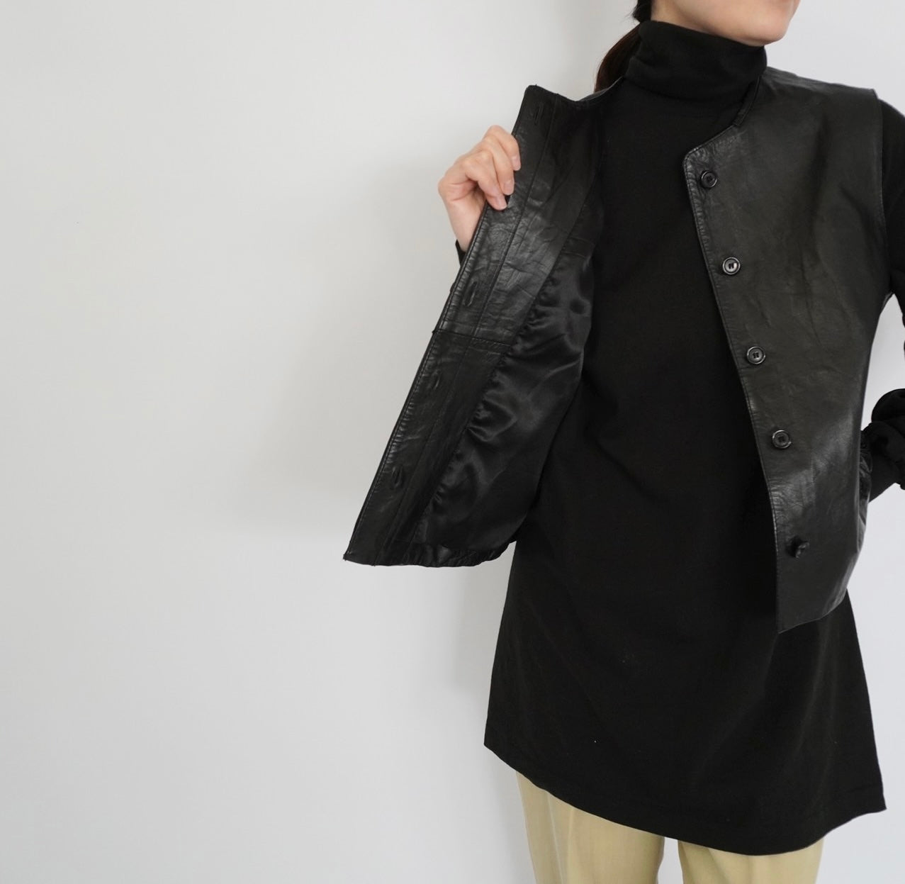 90s "harve benard" Leather Vest