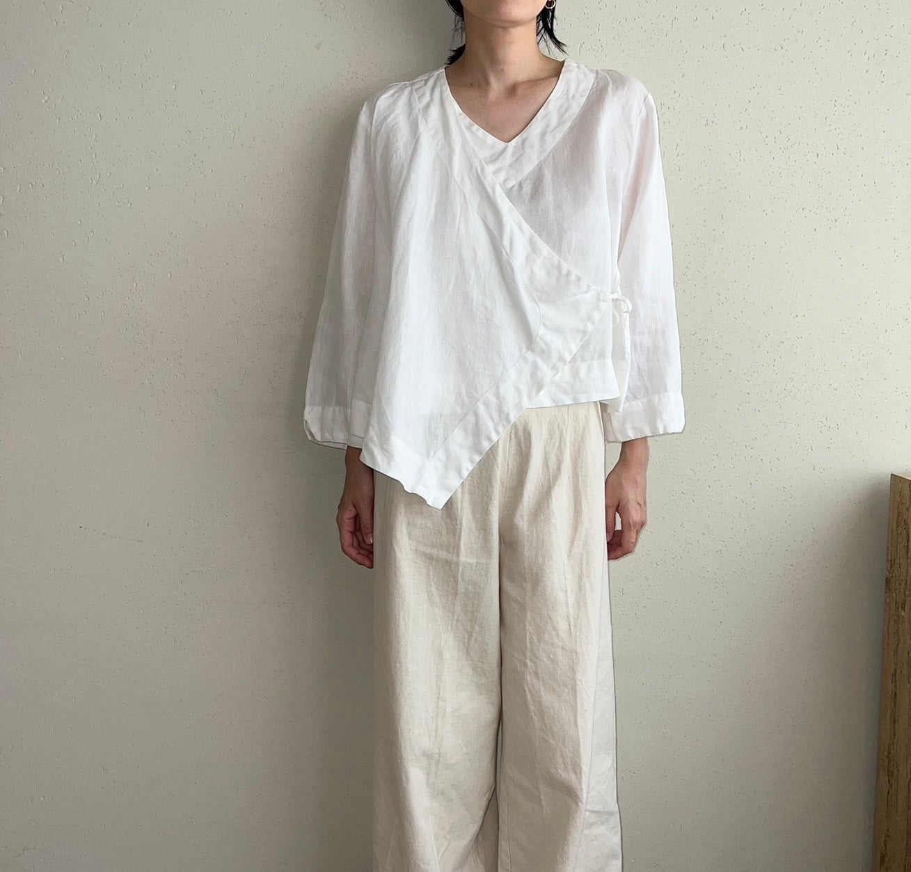 90s Linen Blouse Made in USA