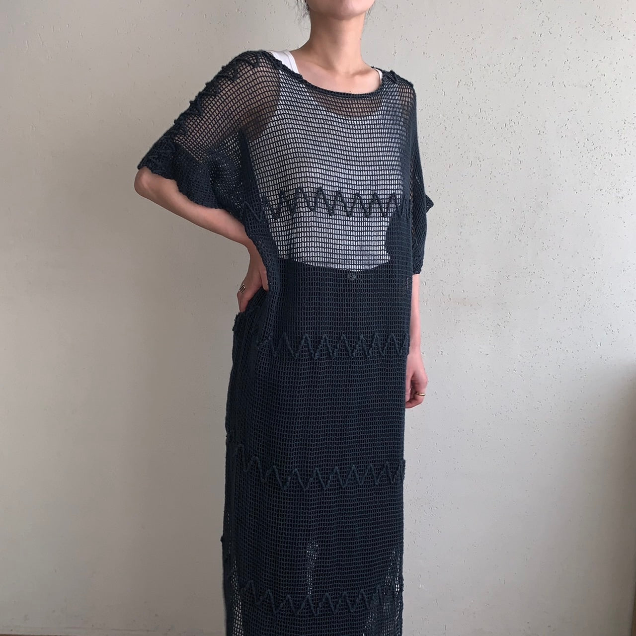 90s Crochet Dress Made in USA