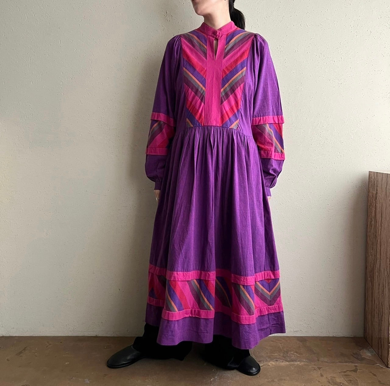 80s "Westfalenstoffe" fabric Dress Made in W.Germany