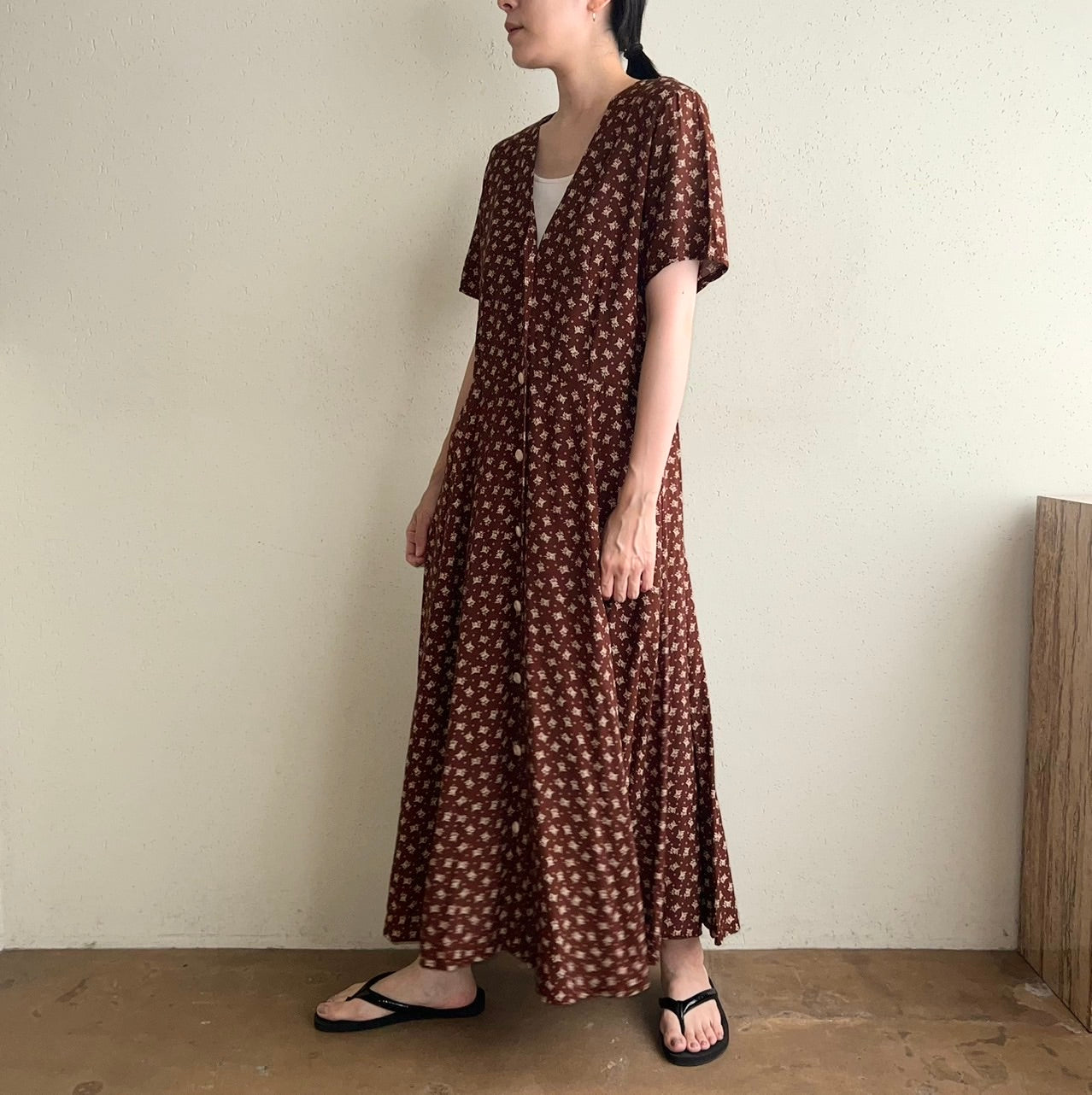 90s EURO Printed Dress