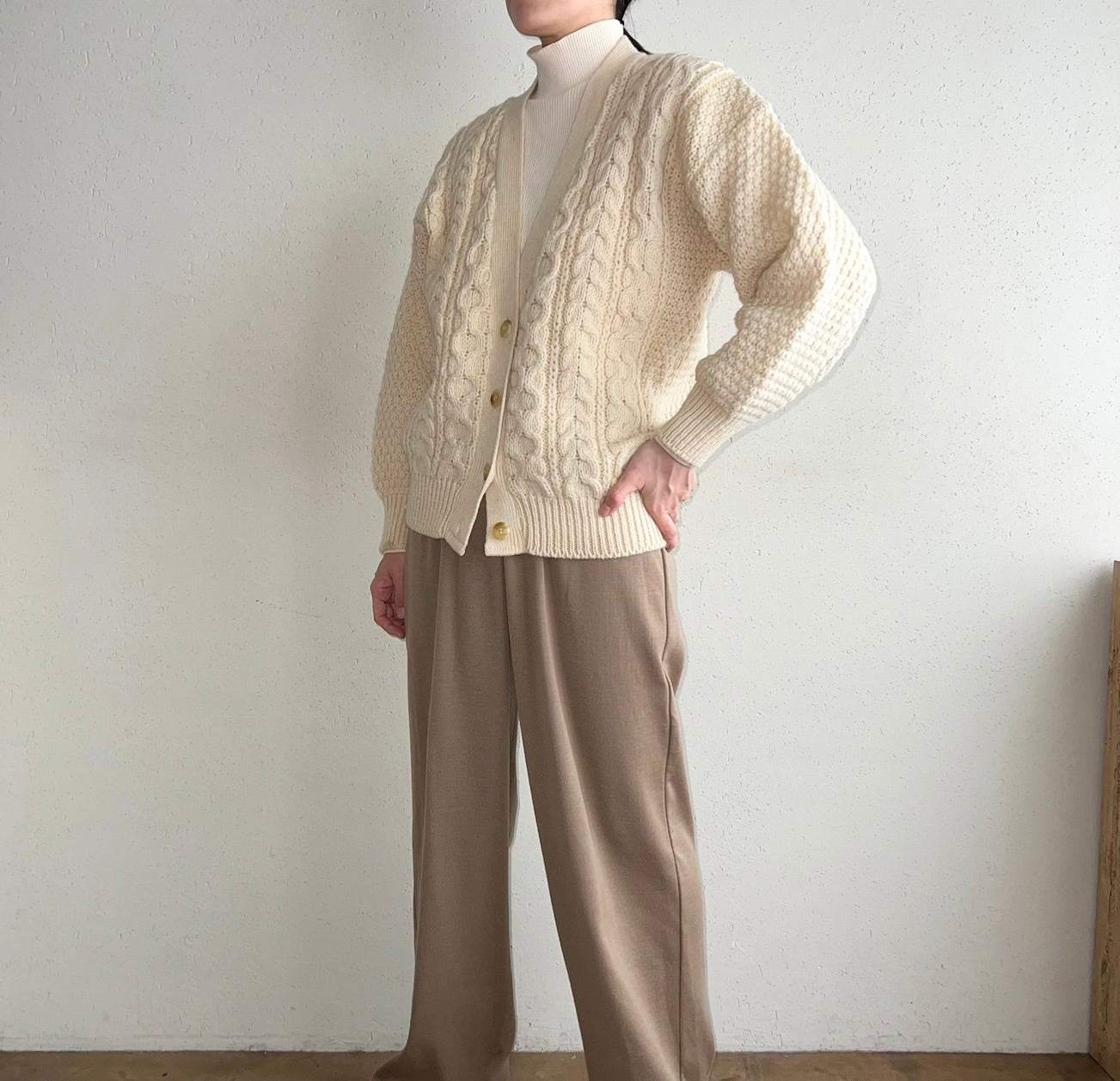 90s Wool Knit Cardigan Made in United Kingdom