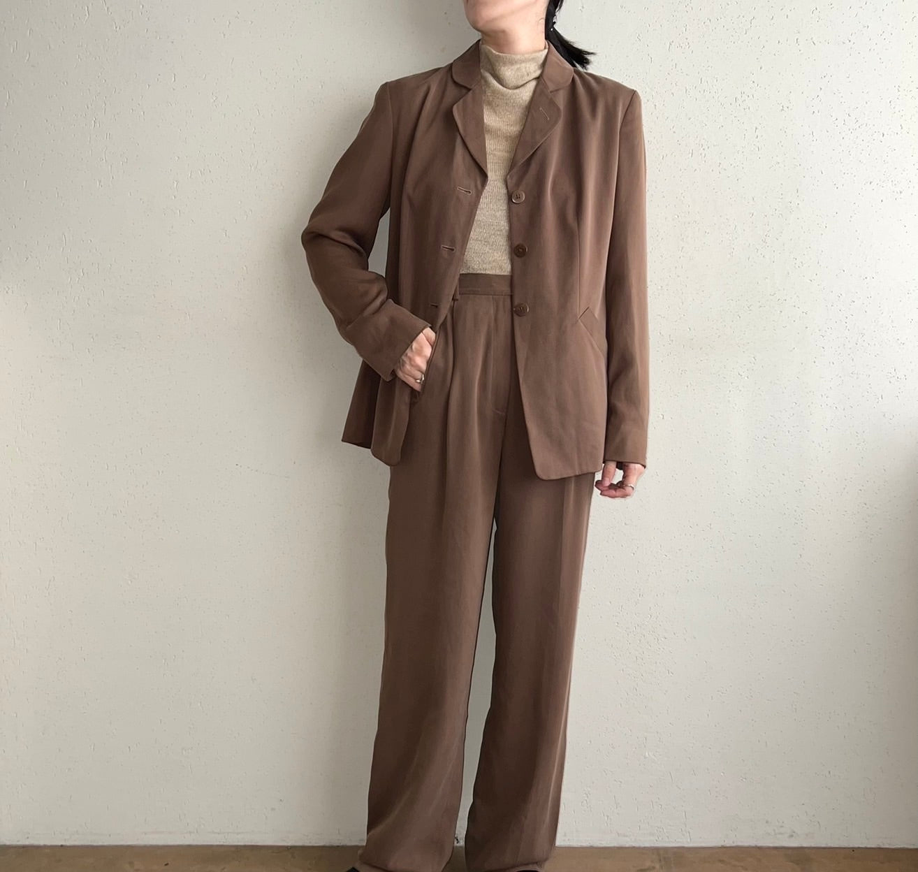 90s "ANN TAYLOR" Silk Two-Piece