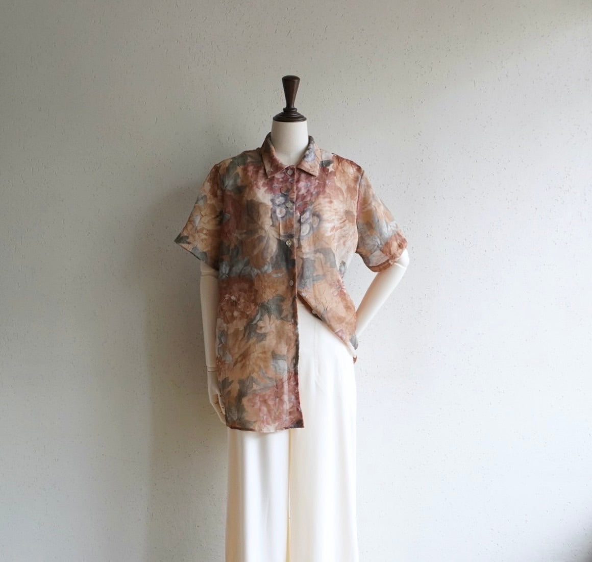 90s Printed Sheer Shirt Made in USA