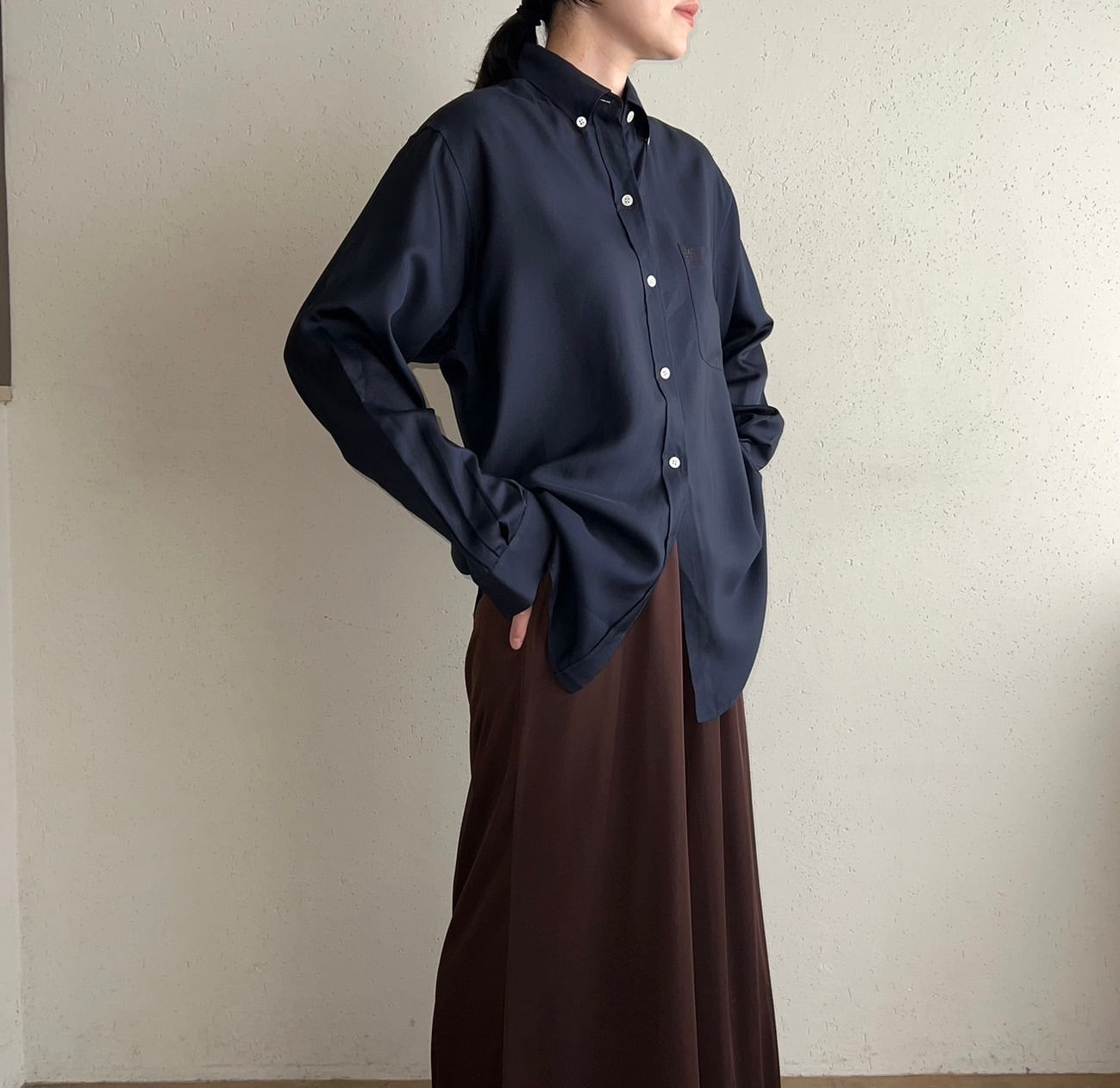 90s"Burberry's” Silk Shirt